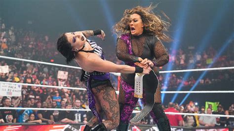 Nia Jax annihilates Rhea Ripley in a brutal post.
